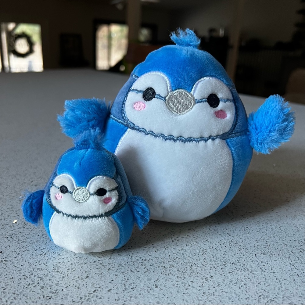 EUC Squishmallow Blue Birds Lot of 2